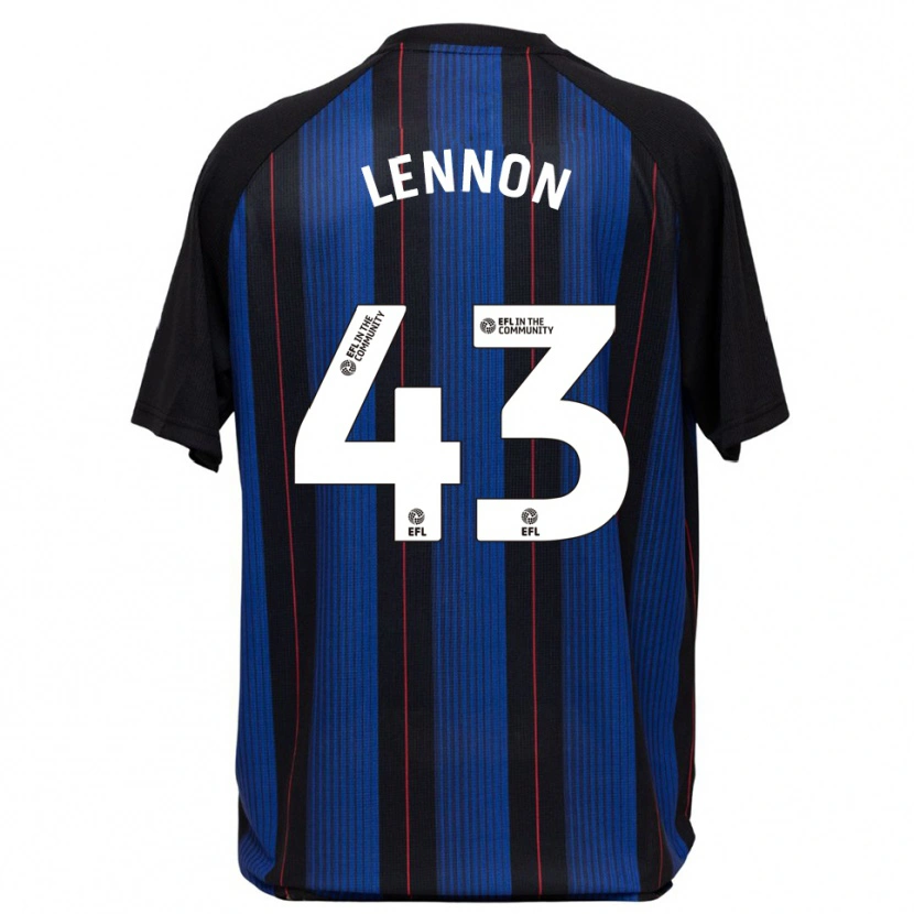 Danxen Homme Maillot Charlie Lennon #43 Bleu Noir Tenues Extérieur 2025/26 T-Shirt
