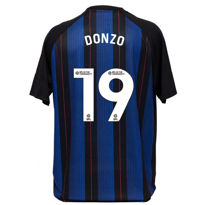 Danxen Homme Maillot Jolie Donzo #19 Bleu Noir Tenues Extérieur 2025/26 T-Shirt