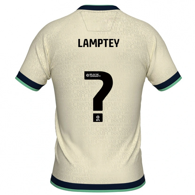 Danxen Homme Maillot Rafiq Lamptey #0 Champagne Marine Tenues Extérieur 2025/26 T-Shirt