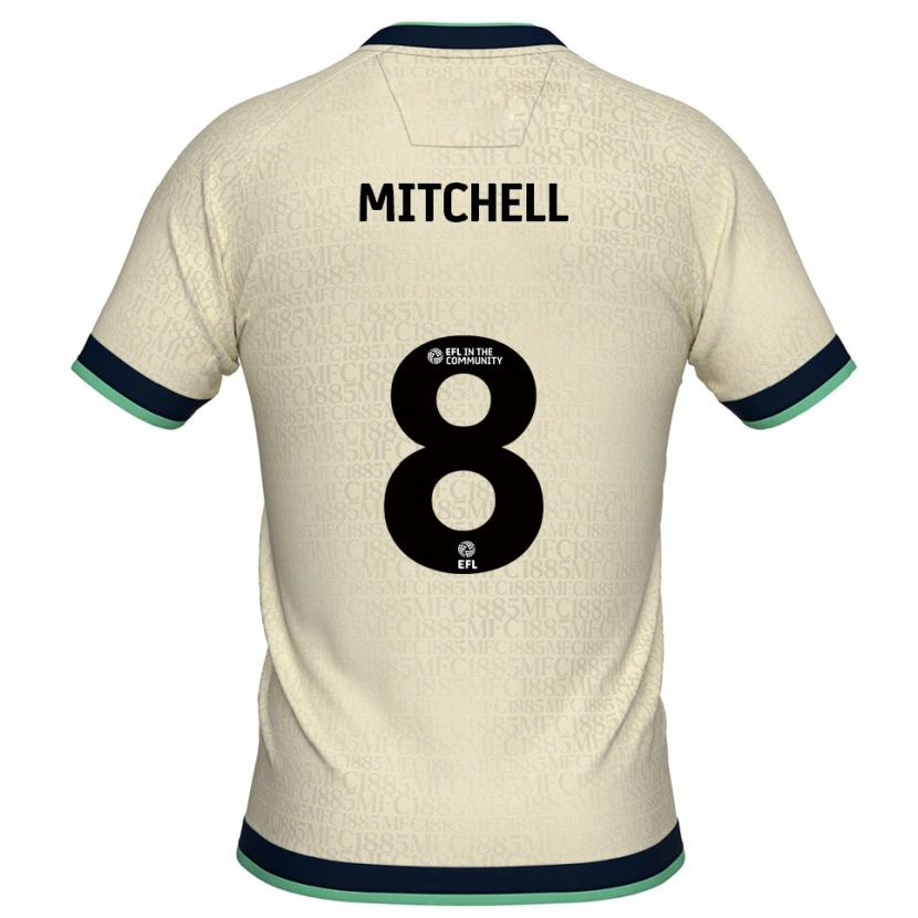 Danxen Homme Maillot Billy Mitchell #8 Champagne Marine Tenues Extérieur 2025/26 T-Shirt