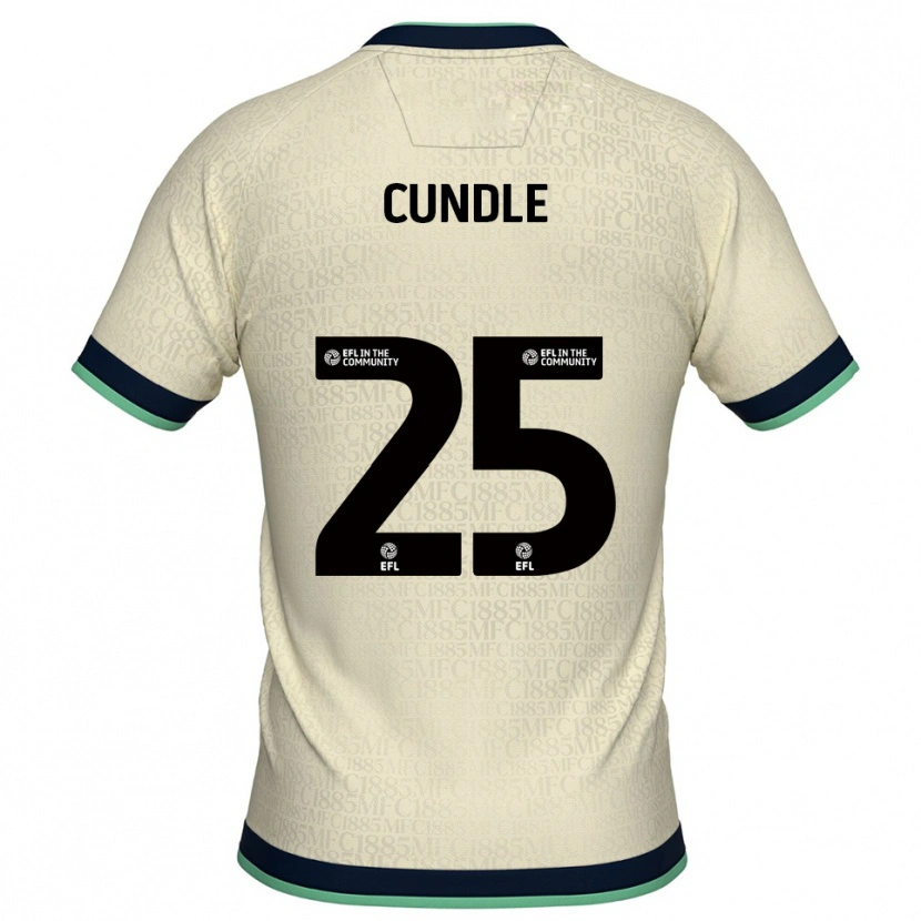 Danxen Homme Maillot Luke Cundle #25 Champagne Marine Tenues Extérieur 2025/26 T-Shirt