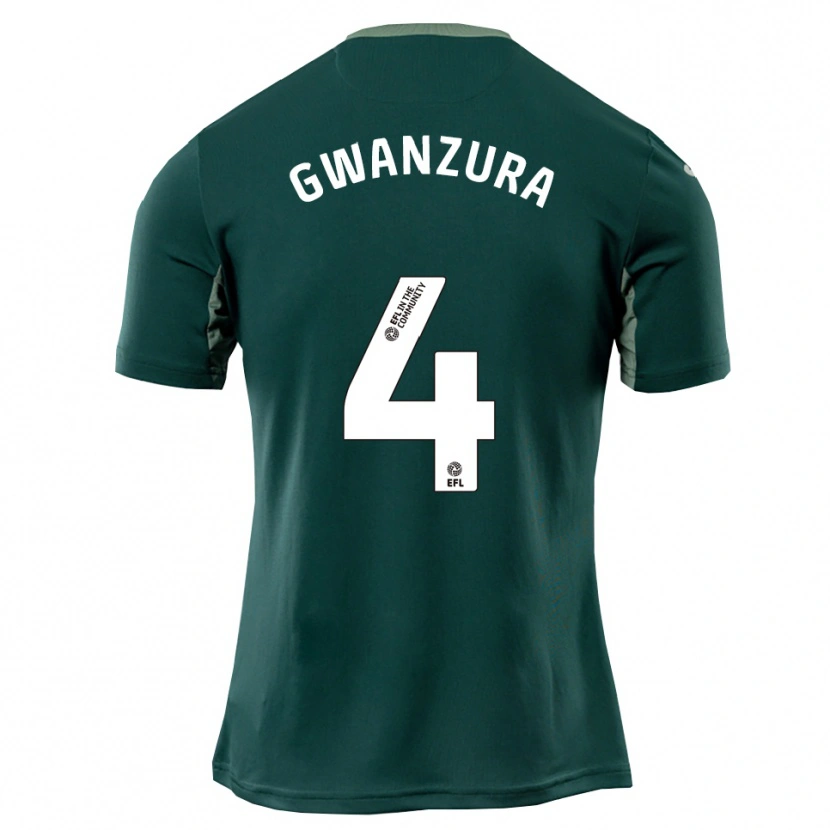 Danxen Homme Maillot Takudzwa Gwanzura #4 Vert Blanc Violet Tenues Extérieur 2025/26 T-Shirt