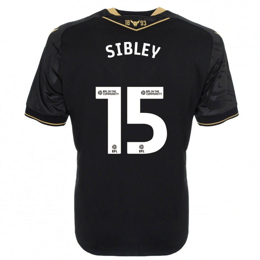 Danxen Homme Maillot Louie Sibley #15 Noir Or Tenues Extérieur 2025/26 T-Shirt