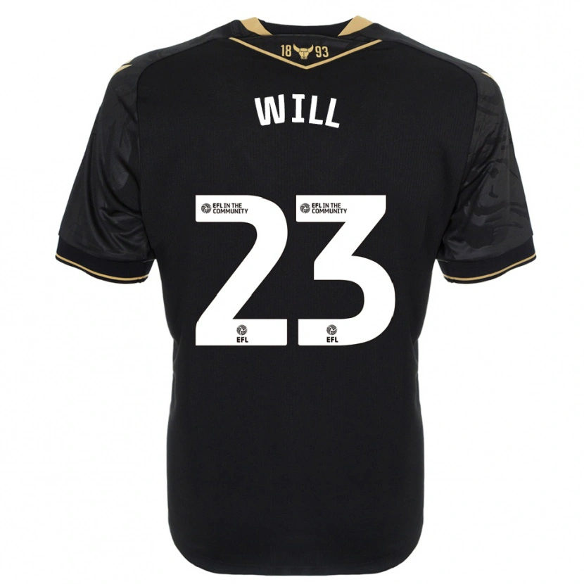 Danxen Homme Maillot Merrick Will #23 Noir Or Tenues Extérieur 2025/26 T-Shirt