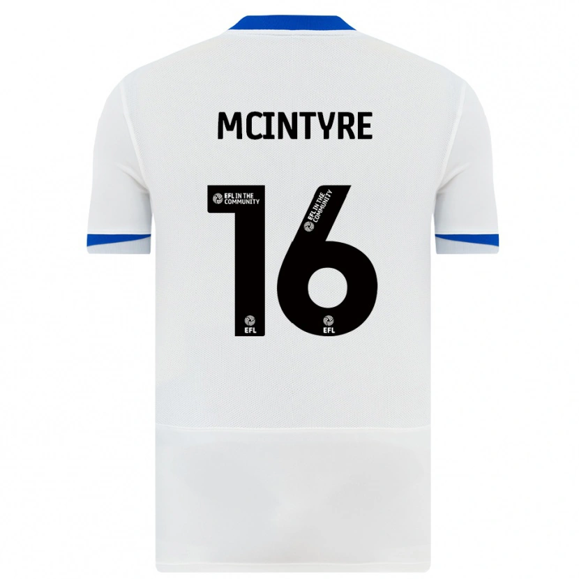 Danxen Homme Maillot Tom Mcintyre #16 Blanc Noir Tenues Extérieur 2025/26 T-Shirt