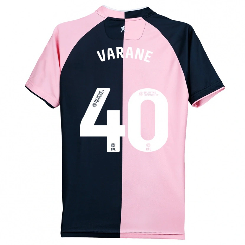 Danxen Homme Maillot Jonathan Varane #40 Rose Noir Tenues Extérieur 2025/26 T-Shirt