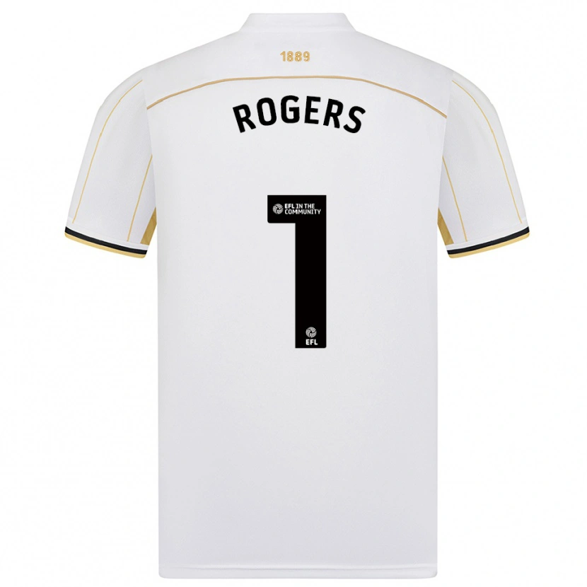 Danxen Homme Maillot Sian Rogers #1 Blanc Or Tenues Extérieur 2025/26 T-Shirt