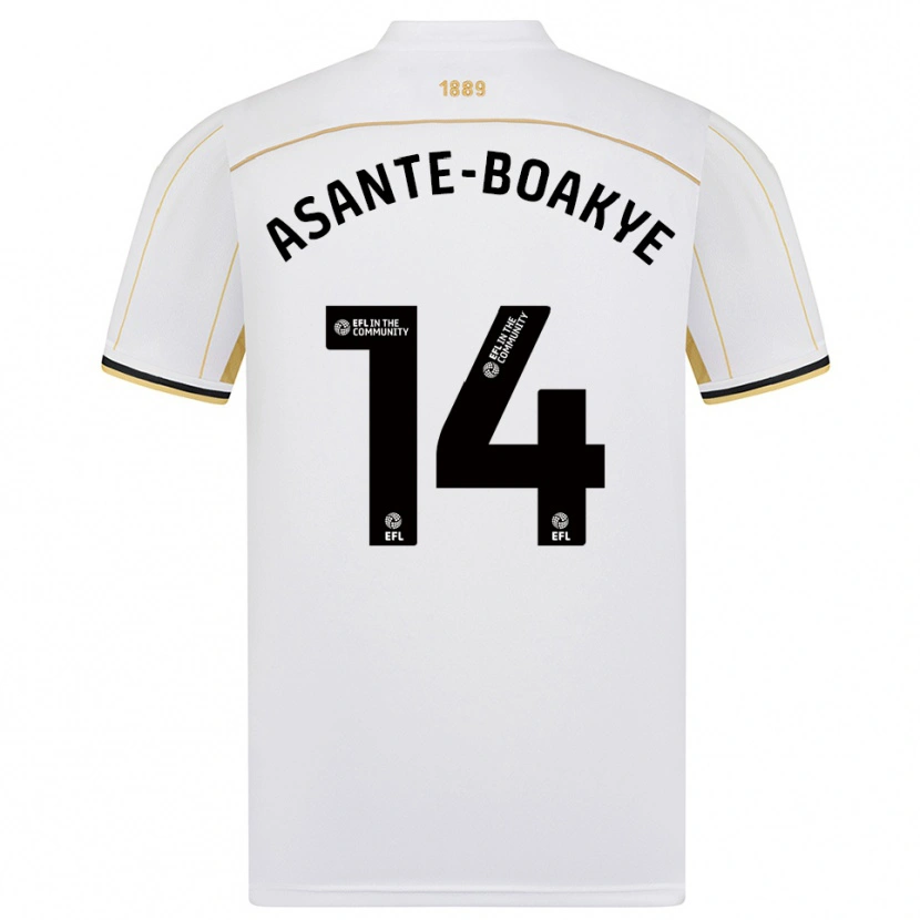 Danxen Homme Maillot Max Asante-Boakye #14 Blanc Or Tenues Extérieur 2025/26 T-Shirt