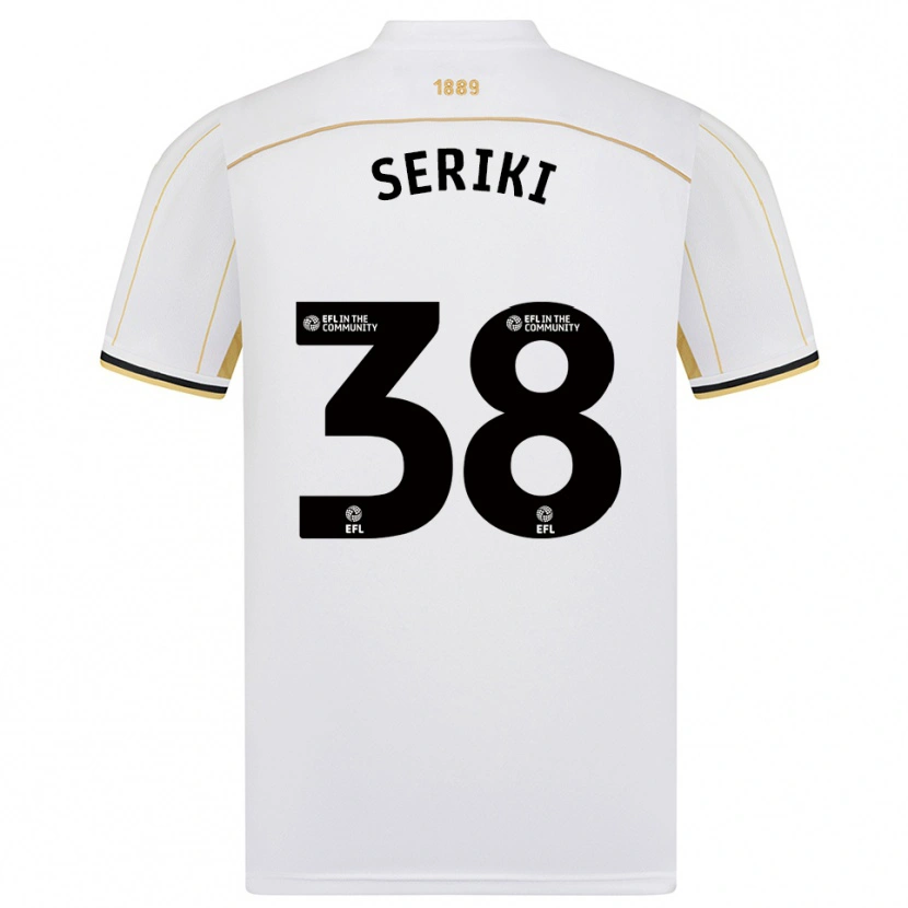 Danxen Homme Maillot Femi Seriki #38 Blanc Or Tenues Extérieur 2025/26 T-Shirt