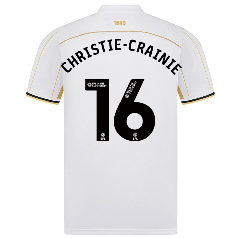 Danxen Homme Maillot Archie Christie-Crainie #16 Blanc Or Tenues Extérieur 2025/26 T-Shirt