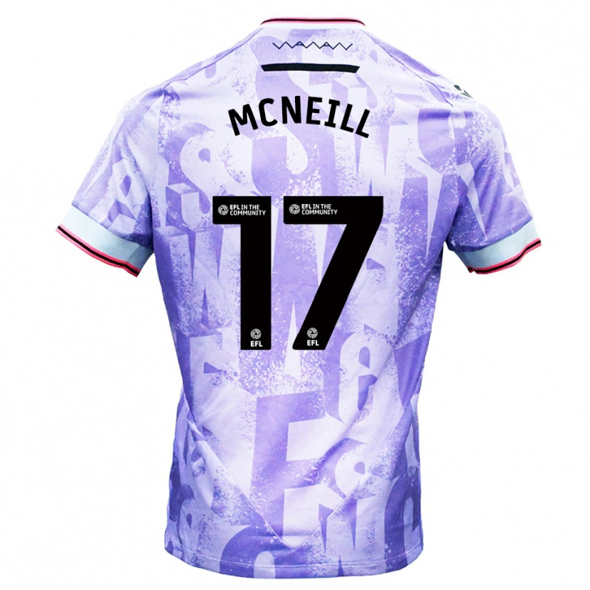 Danxen Homme Maillot Charlie Mcneill #17 Lilas Blanc Tenues Extérieur 2025/26 T-Shirt
