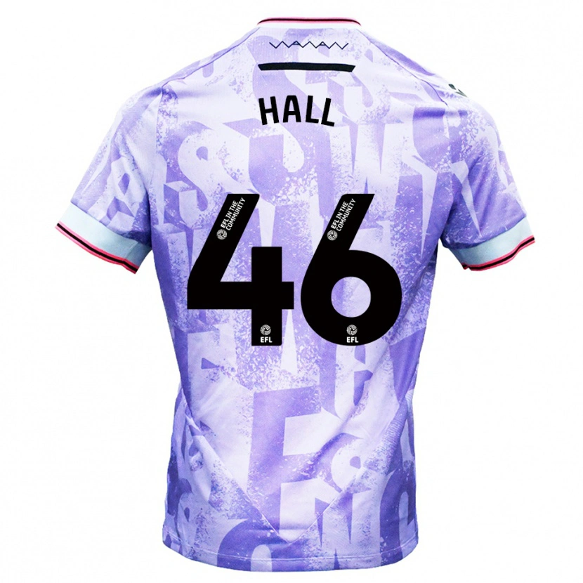 Danxen Homme Maillot Jack Hall #46 Lilas Blanc Tenues Extérieur 2025/26 T-Shirt