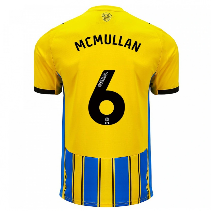 Danxen Homme Maillot Korban Mcmullan #6 Bleu Jaune Tenues Extérieur 2025/26 T-Shirt