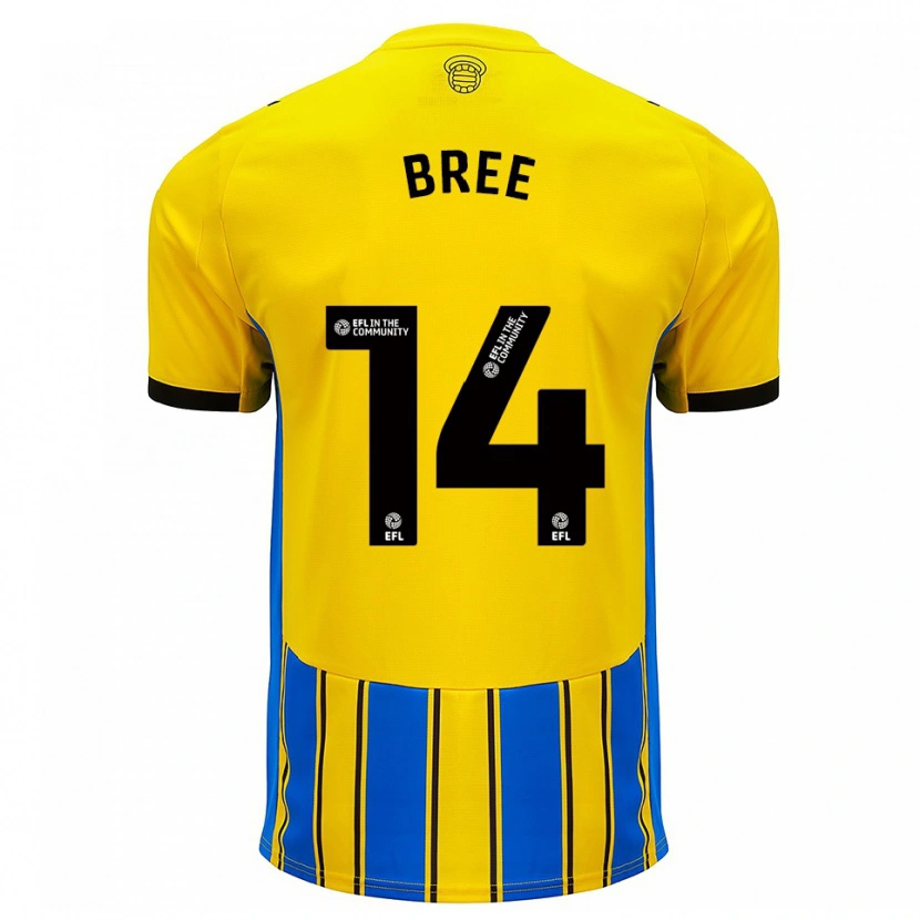 Danxen Homme Maillot James Bree #14 Bleu Jaune Tenues Extérieur 2025/26 T-Shirt
