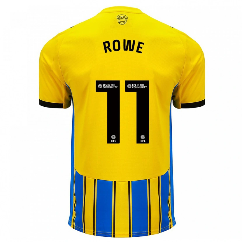Danxen Homme Maillot Rachel Rowe #11 Bleu Jaune Tenues Extérieur 2025/26 T-Shirt