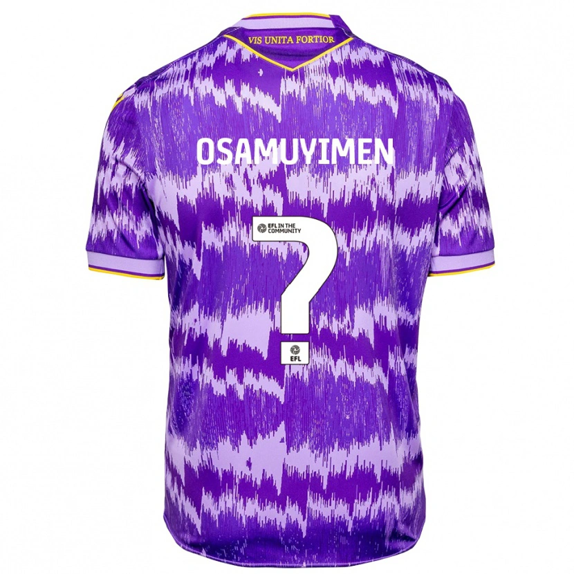 Danxen Homme Maillot David Osamuyimen #0 Violet Jaune Tenues Extérieur 2025/26 T-Shirt