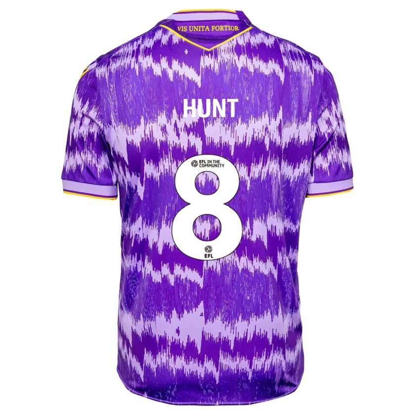 Danxen Homme Maillot Abby Hunt #8 Violet Jaune Tenues Extérieur 2025/26 T-Shirt