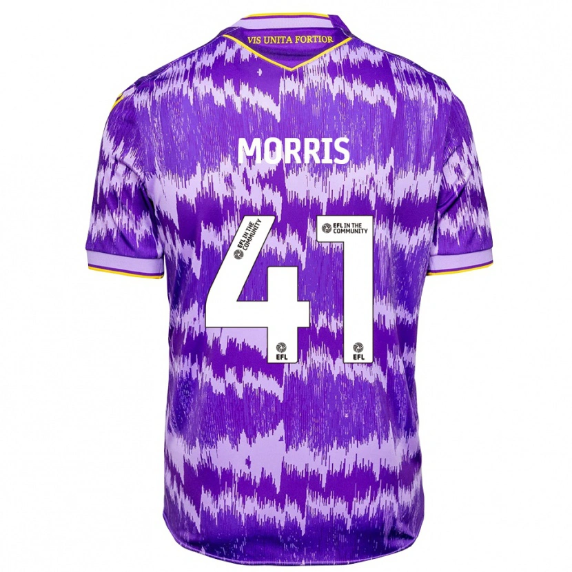 Danxen Homme Maillot Scott Morris #41 Violet Jaune Tenues Extérieur 2025/26 T-Shirt