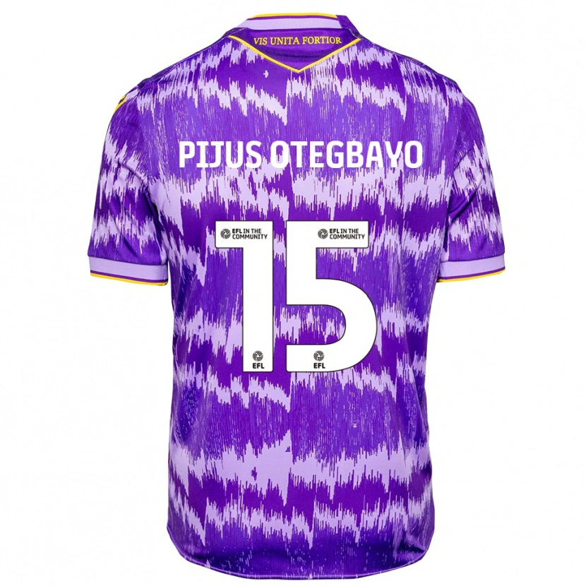 Danxen Homme Maillot Raphael Pijus Otegbayo #15 Violet Jaune Tenues Extérieur 2025/26 T-Shirt