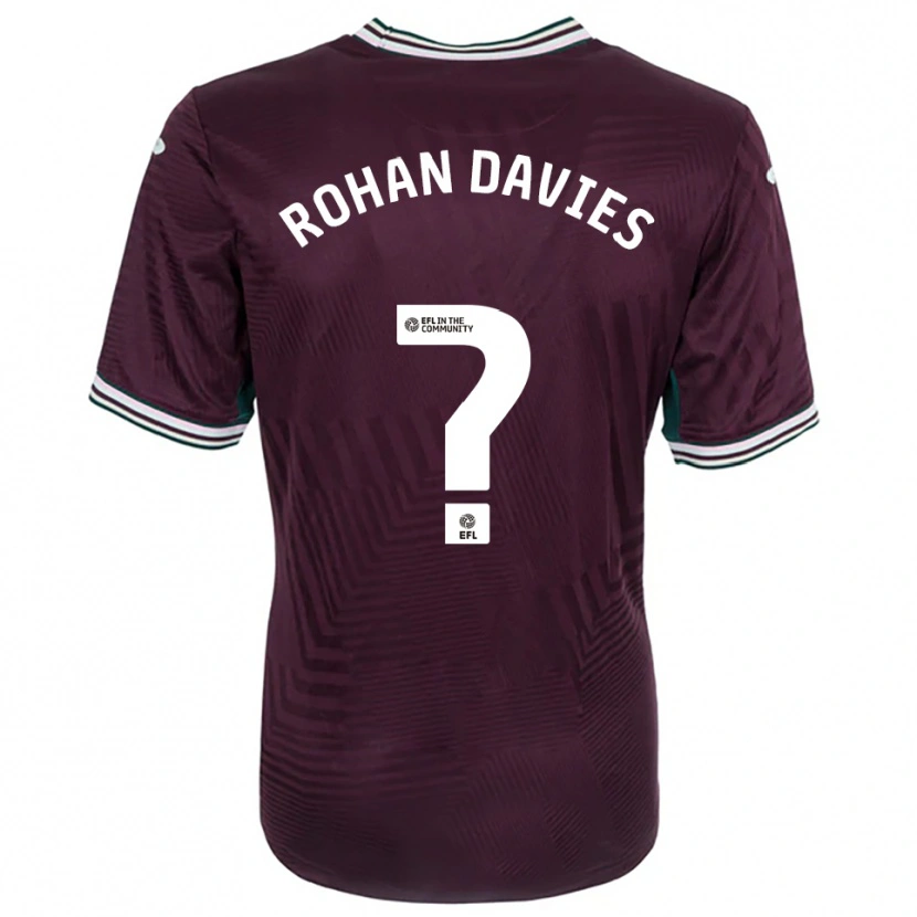 Danxen Homme Maillot Rohan Davies #0 Rouille Rouge Blanc Tenues Extérieur 2025/26 T-Shirt