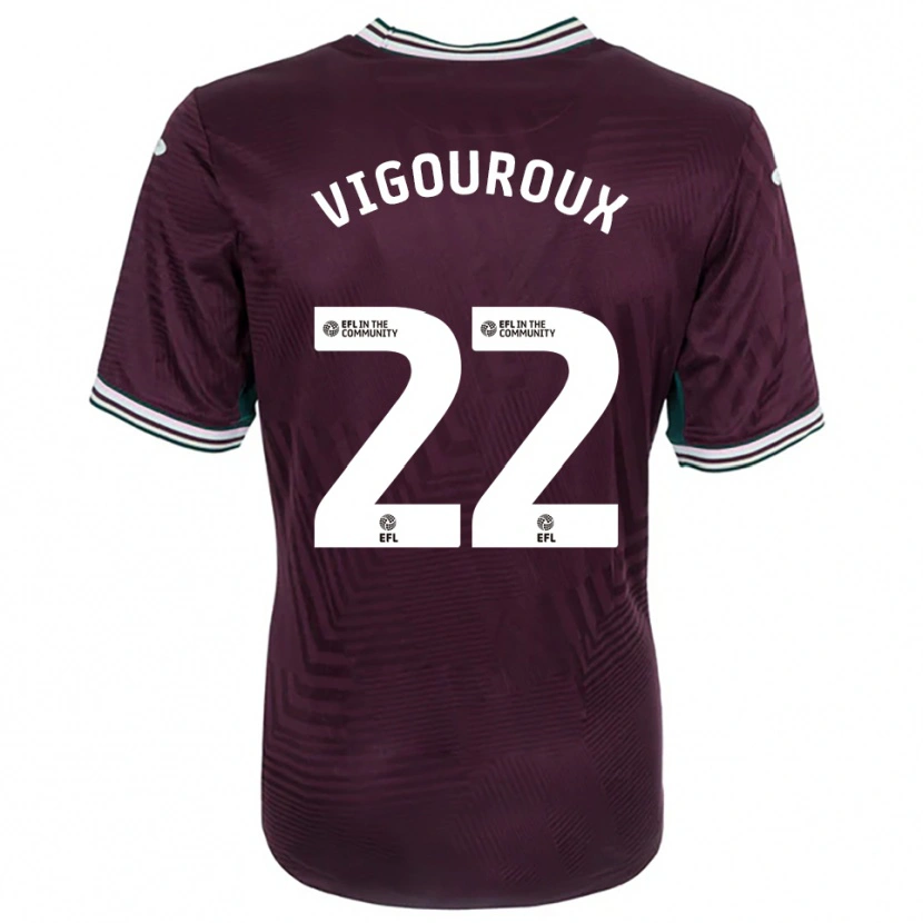 Danxen Homme Maillot Lawrence Vigouroux #22 Rouille Rouge Blanc Tenues Extérieur 2025/26 T-Shirt