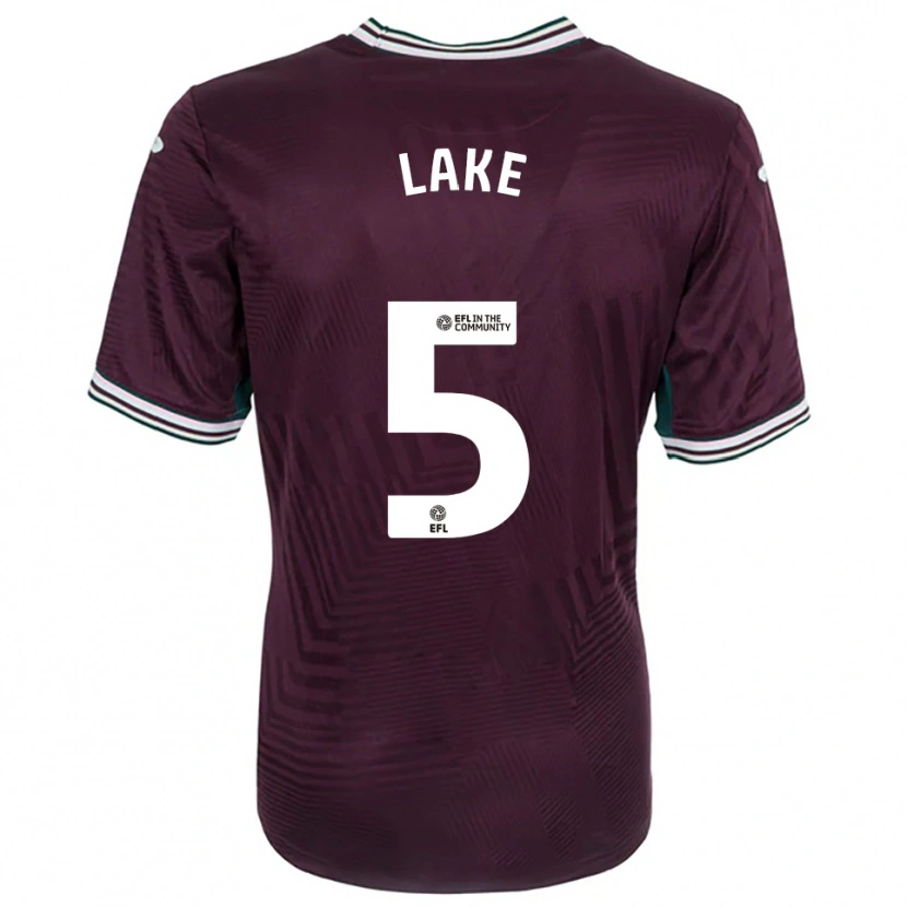 Danxen Homme Maillot Ellie Lake #5 Rouille Rouge Blanc Tenues Extérieur 2025/26 T-Shirt