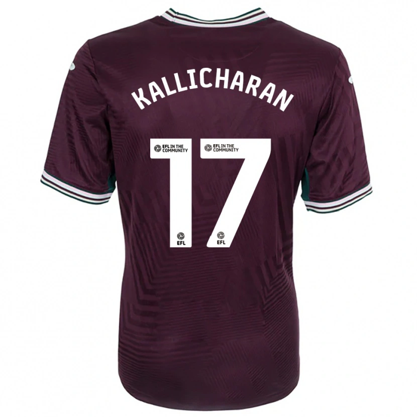 Danxen Homme Maillot Josiah Kallicharan #17 Rouille Rouge Blanc Tenues Extérieur 2025/26 T-Shirt
