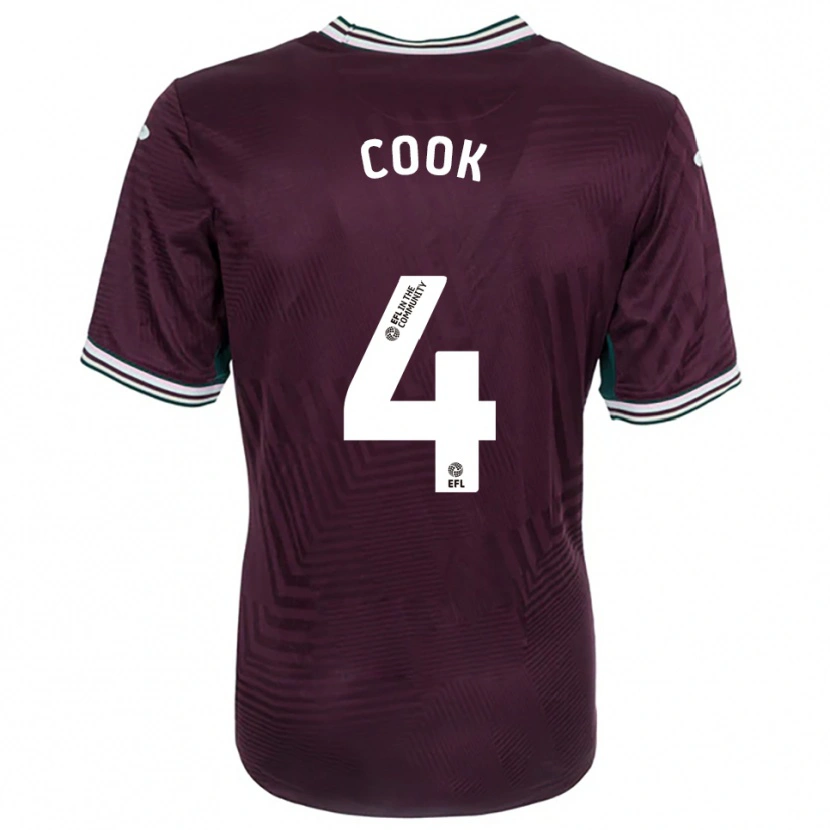 Danxen Homme Maillot Jacob Cook #4 Rouille Rouge Blanc Tenues Extérieur 2025/26 T-Shirt