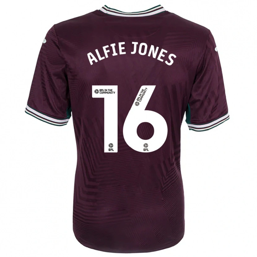 Danxen Homme Maillot Alfie Jones #16 Rouille Rouge Blanc Tenues Extérieur 2025/26 T-Shirt