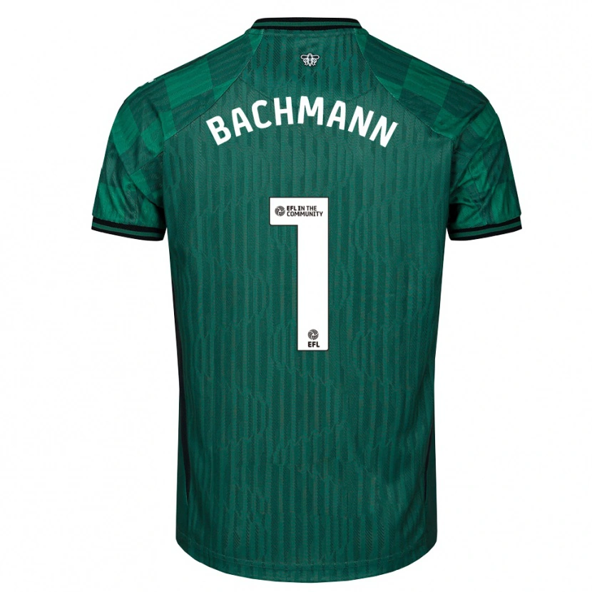 Danxen Homme Maillot Daniel Bachmann #1 Vert Noir Tenues Extérieur 2025/26 T-Shirt