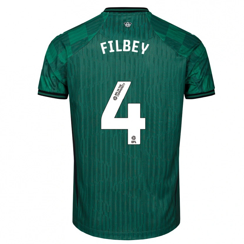 Danxen Homme Maillot Anna Filbey #4 Vert Noir Tenues Extérieur 2025/26 T-Shirt