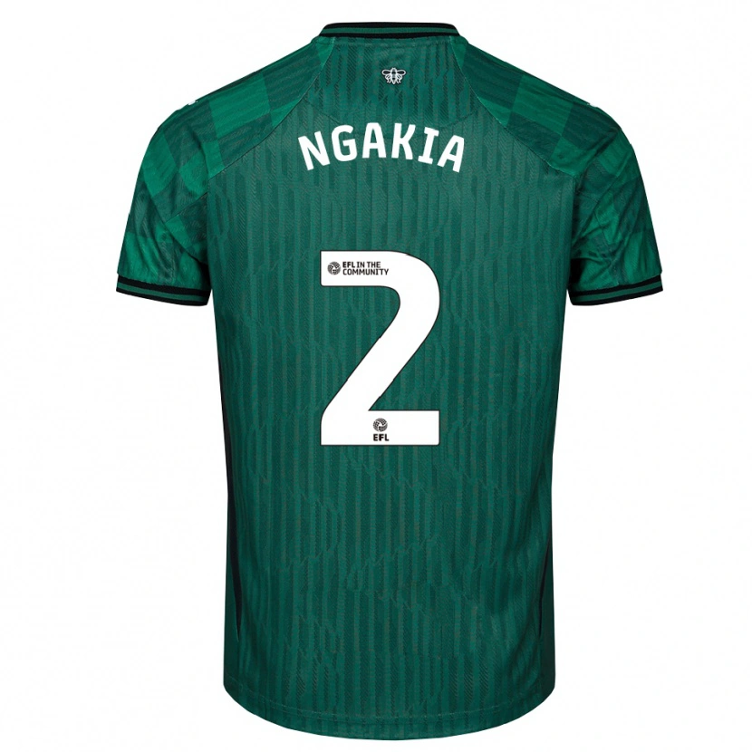 Danxen Homme Maillot Jeremy Ngakia #2 Vert Noir Tenues Extérieur 2025/26 T-Shirt