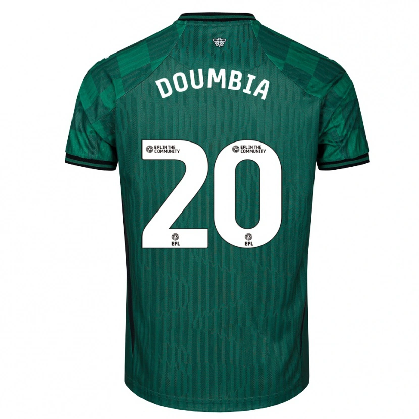 Danxen Homme Maillot Mamadou Doumbia #20 Vert Noir Tenues Extérieur 2025/26 T-Shirt