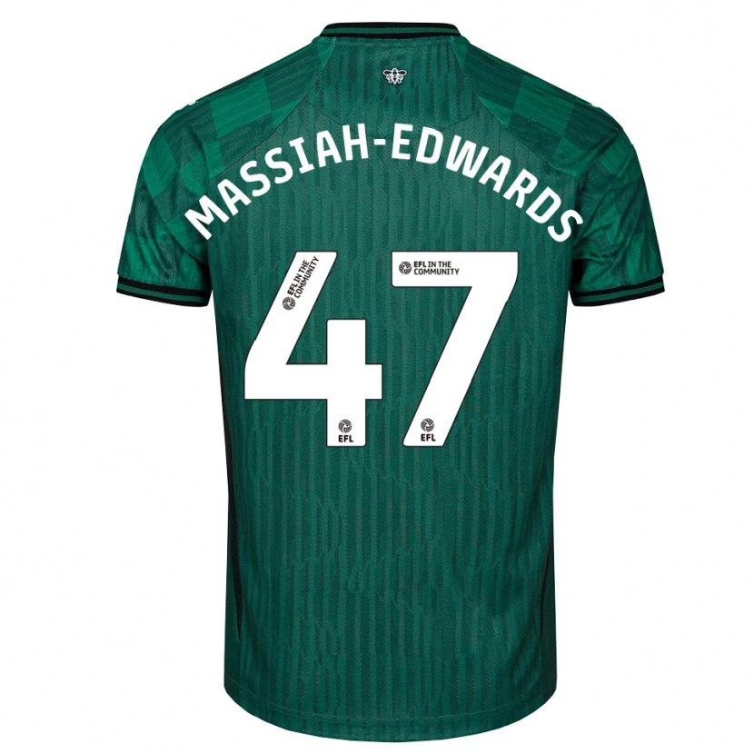 Danxen Homme Maillot Zavier Massiah-Edwards #47 Vert Noir Tenues Extérieur 2025/26 T-Shirt