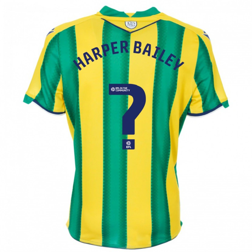Danxen Homme Maillot Aaron Harper-Bailey #0 Jaune Vert Tenues Extérieur 2025/26 T-Shirt