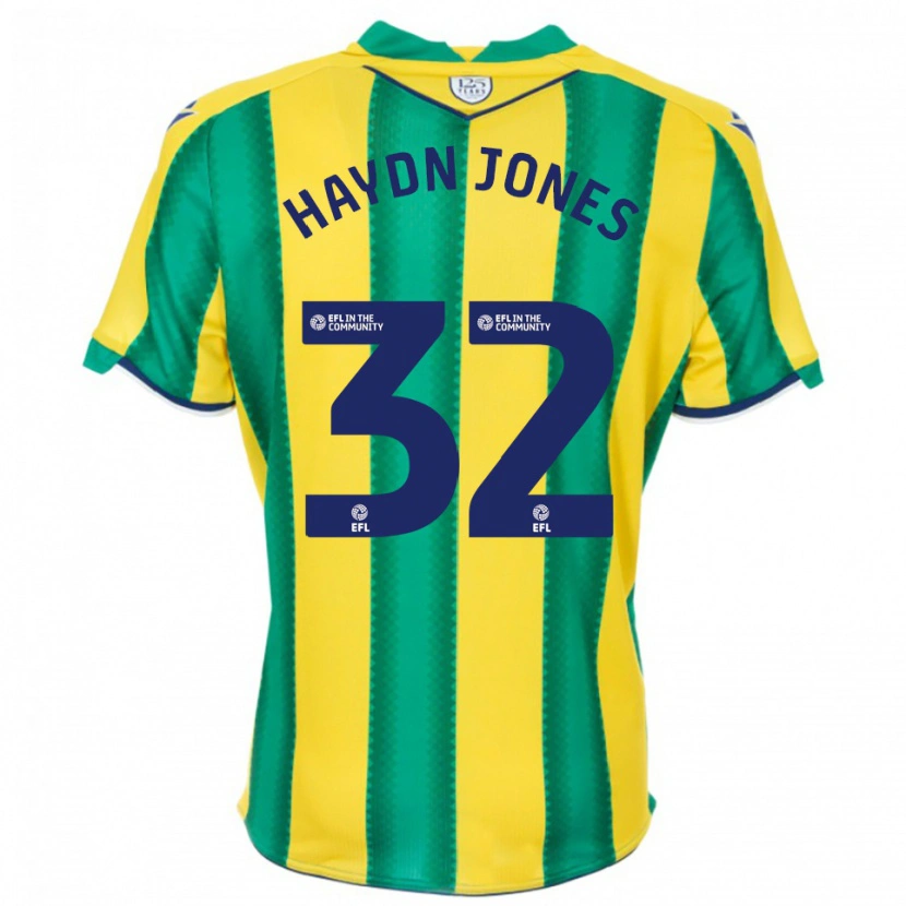 Danxen Homme Maillot Mackenzie Haydn Jones #32 Jaune Vert Tenues Extérieur 2025/26 T-Shirt