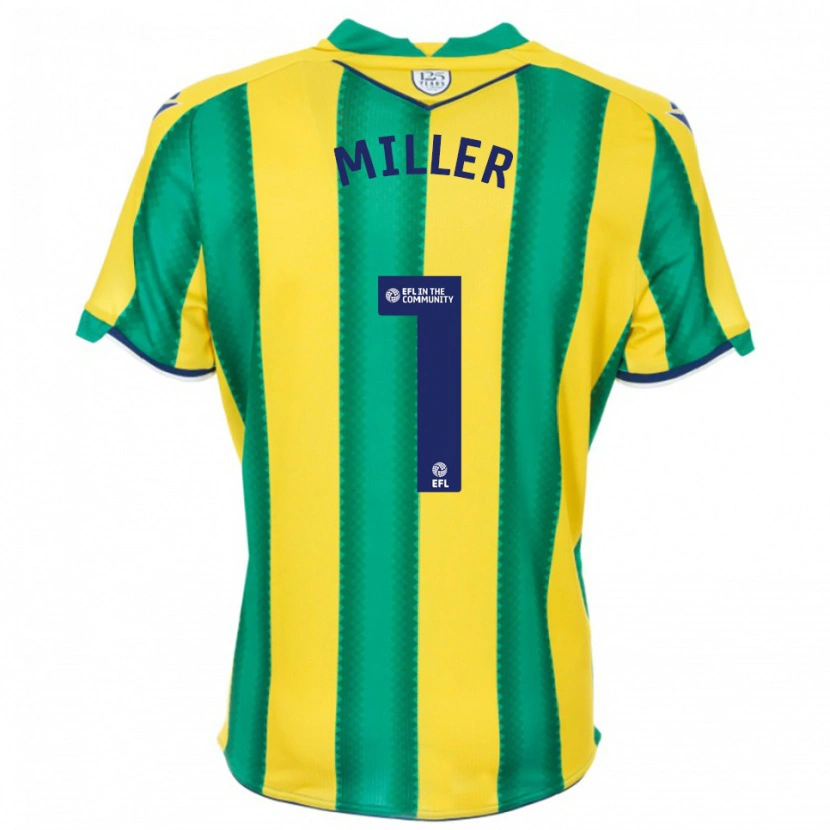 Danxen Homme Maillot Anna Miller #1 Jaune Vert Tenues Extérieur 2025/26 T-Shirt