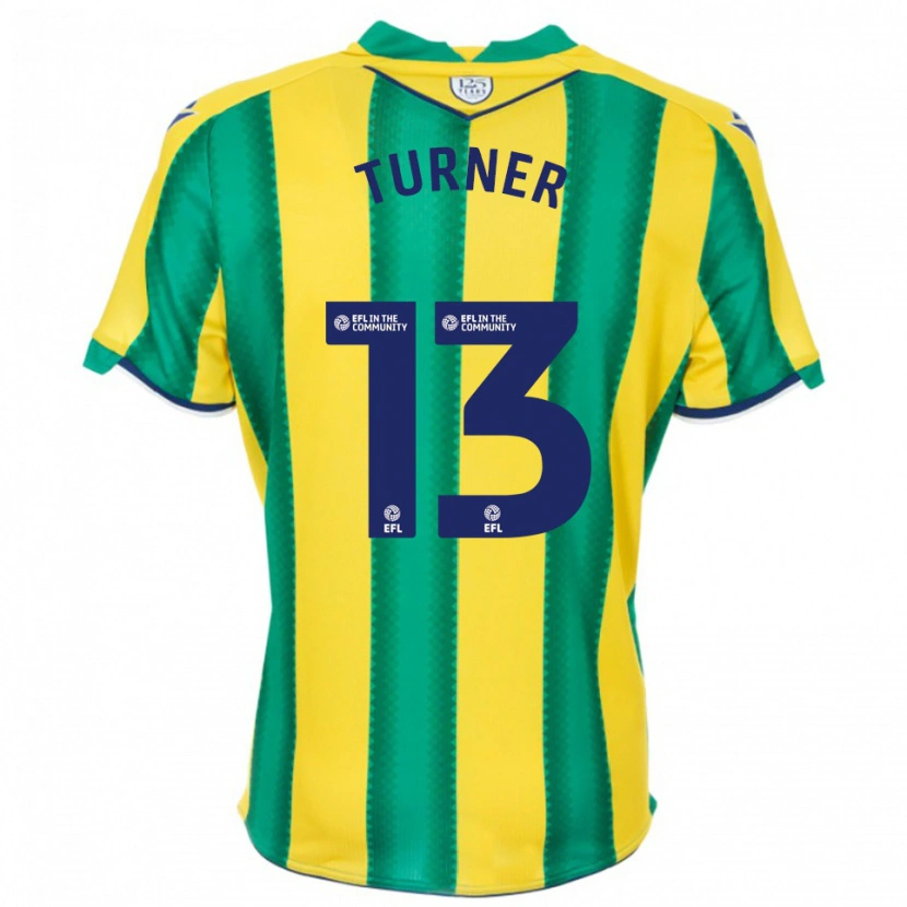 Danxen Homme Maillot Shannon Turner #13 Jaune Vert Tenues Extérieur 2025/26 T-Shirt