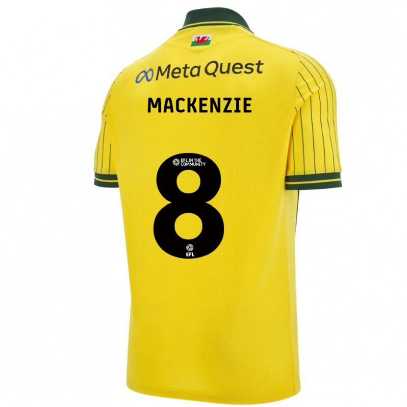 Danxen Homme Maillot Libby Mackenzie #8 Jaune Vert Tenues Extérieur 2025/26 T-Shirt