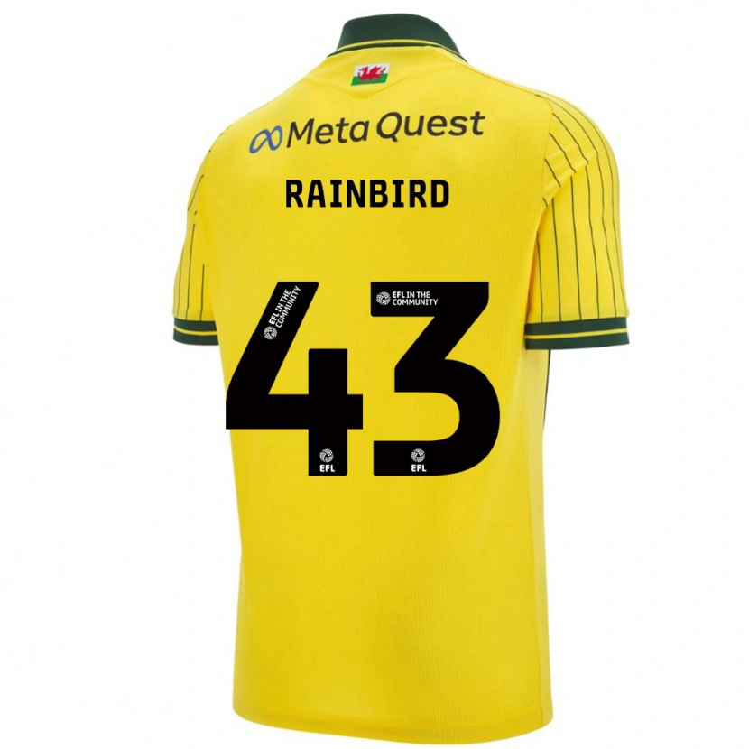 Danxen Homme Maillot James Rainbird #43 Jaune Vert Tenues Extérieur 2025/26 T-Shirt