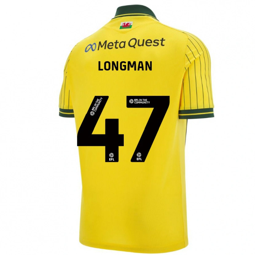Danxen Homme Maillot Ryan Longman #47 Jaune Vert Tenues Extérieur 2025/26 T-Shirt