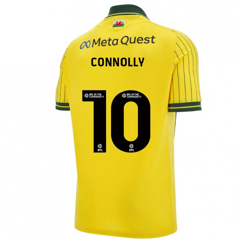 Danxen Homme Maillot Anthony Connolly #10 Jaune Vert Tenues Extérieur 2025/26 T-Shirt