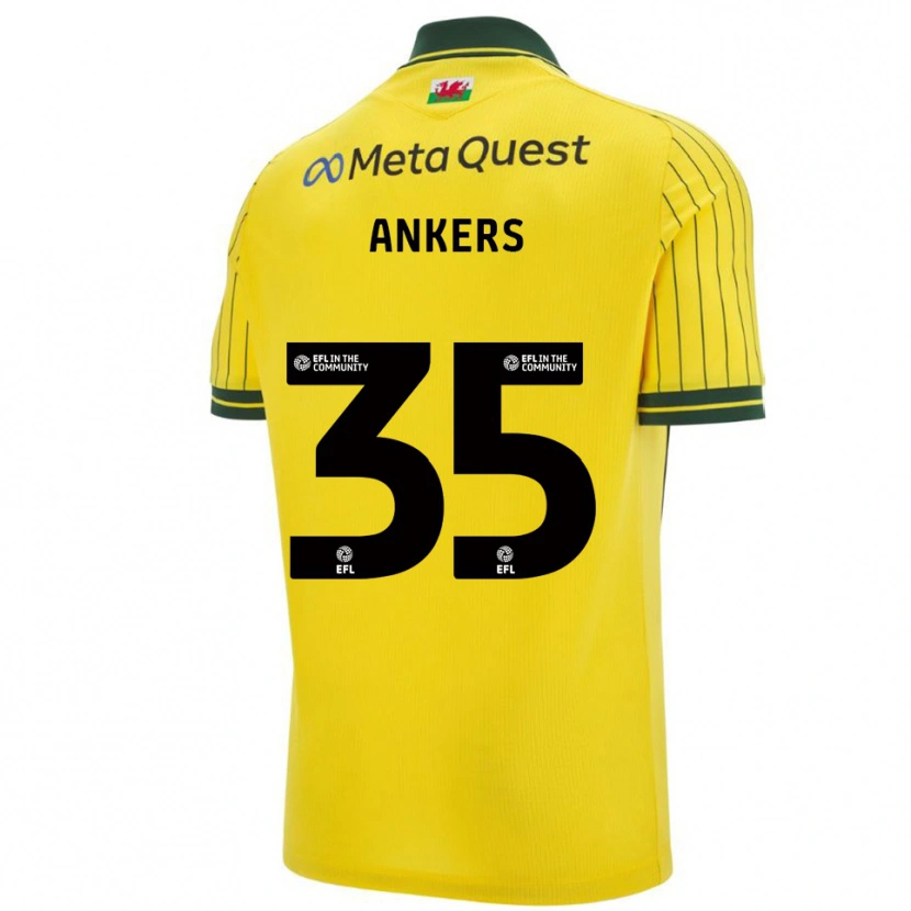 Danxen Homme Maillot Chloe Ankers #35 Jaune Vert Tenues Extérieur 2025/26 T-Shirt