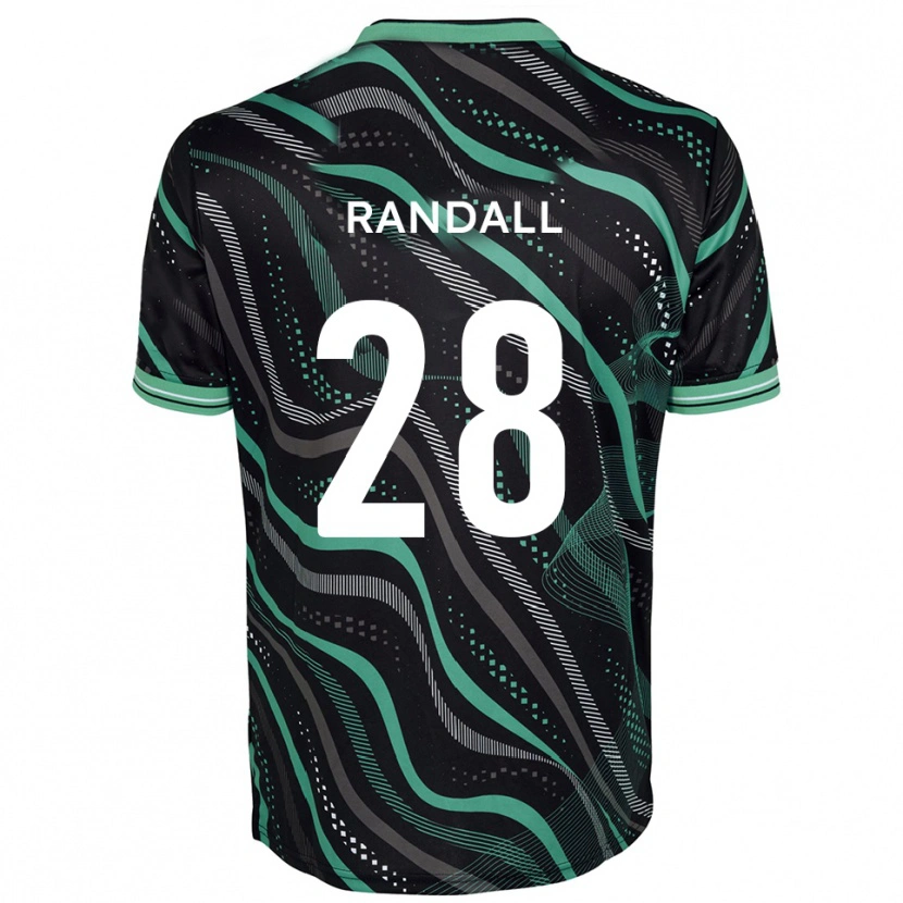 Danxen Homme Maillot Thomas Randall #28 Noir Vert Tenues Extérieur 2025/26 T-Shirt