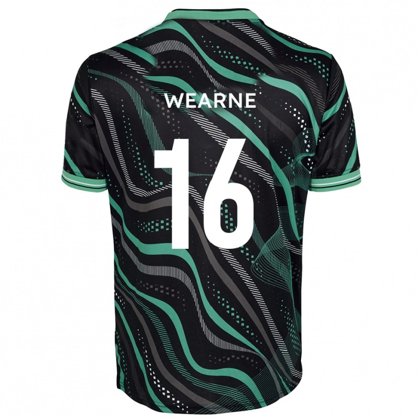 Danxen Homme Maillot Stephen Wearne #16 Noir Vert Tenues Extérieur 2025/26 T-Shirt