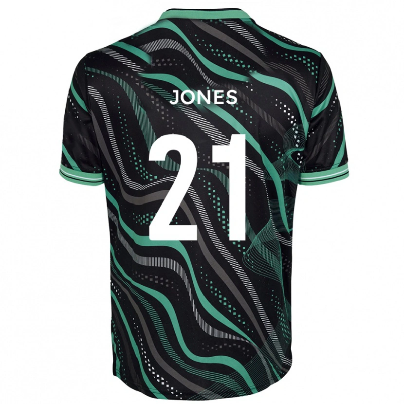 Danxen Homme Maillot Jordan Jones #21 Noir Vert Tenues Extérieur 2025/26 T-Shirt