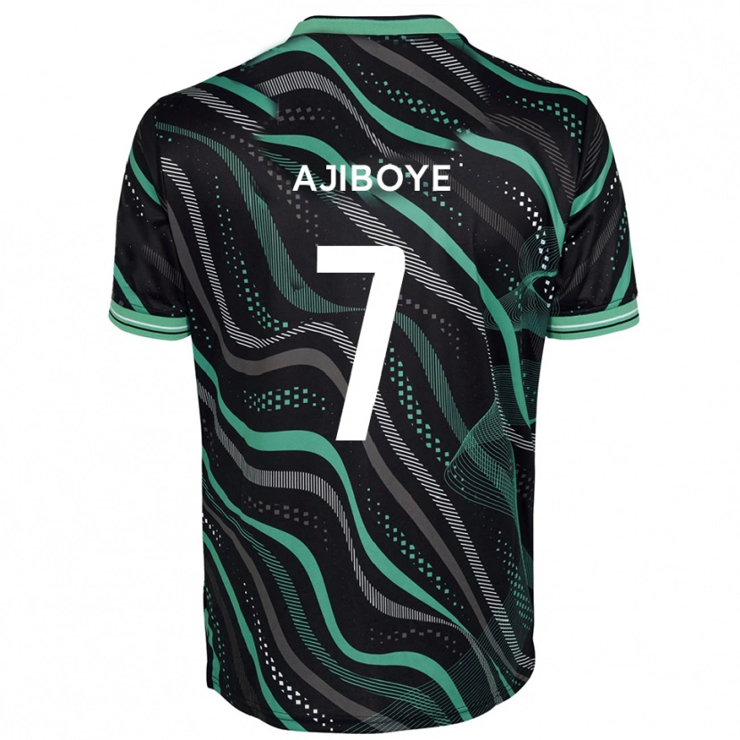 Danxen Homme Maillot David Ajiboye #7 Noir Vert Tenues Extérieur 2025/26 T-Shirt