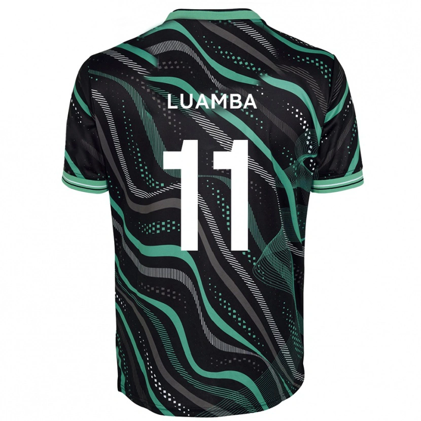 Danxen Homme Maillot Junior Luamba #11 Noir Vert Tenues Extérieur 2025/26 T-Shirt