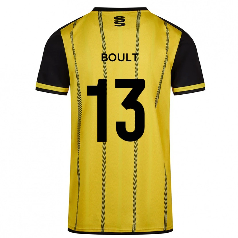 Danxen Homme Maillot Jack Boult #13 Jaune Noir Tenues Extérieur 2025/26 T-Shirt