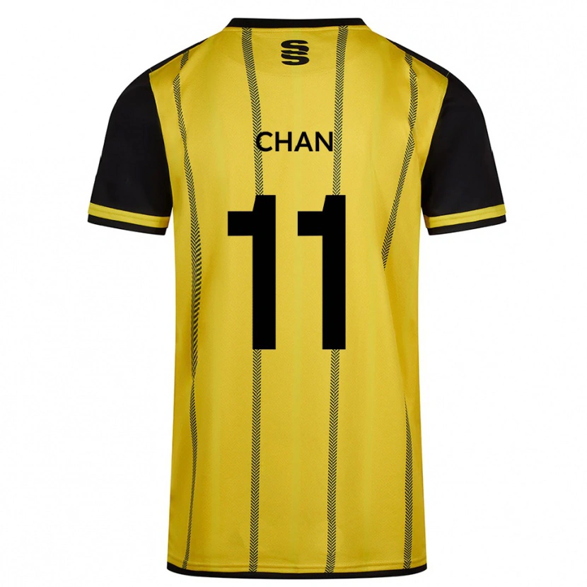 Danxen Homme Maillot Karri Chan #11 Jaune Noir Tenues Extérieur 2025/26 T-Shirt
